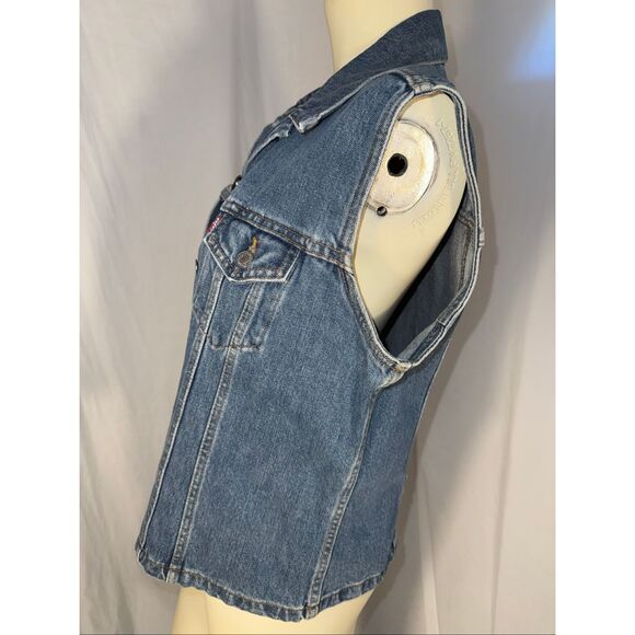 Levi’s Red Tab Denim Vest – Classic Blue Jean Sleeveless Jacket - Picture 8 of 14